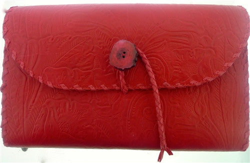 Rhonda Ochs Hand-Tooled Clutch Handbag