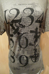 Blk Opm Numbers Tee Shirt - Black on Grey