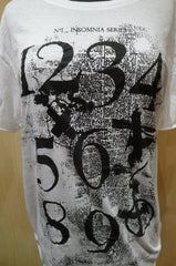 Blk OPM Numbers Tee Shirt - Black on White