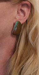 Southwestern Brown Turquoise Earrings in Sterling Silver