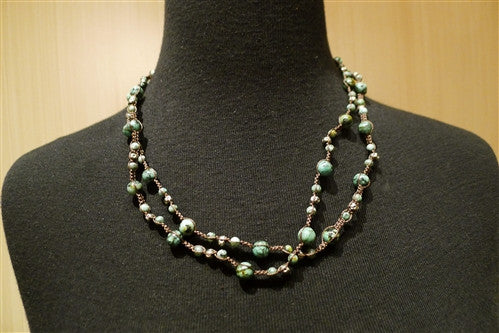Love Heals Antisoyi-Af Turquoise Necklace or Wrap Bracelet