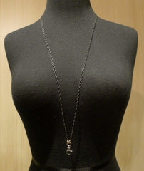 Catherine Michiels Mika Diamond Necklace of Blackened Silver with 14K Gold Accents