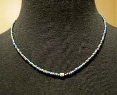 Catherine Michiels Aurora Bead Necklace with Pave Diamonds