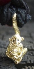 Catherine Michiels 14K Yellow Gold Love Monkey "Marcelitto" Pendant/Necklace