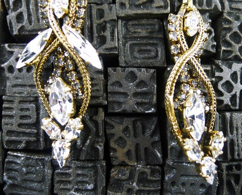 Erickson Beamon Golden Crystal Earrings