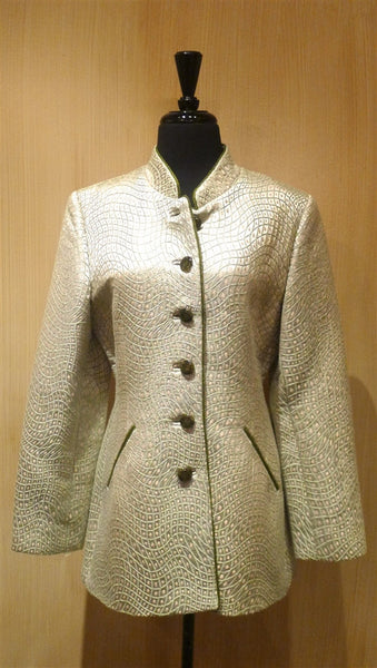 Quadrille Custom Cocktail Jacket with Green Details
