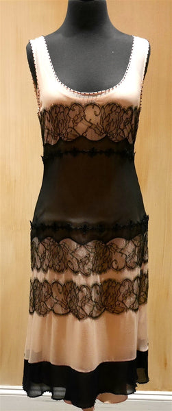 black and peach lace dress Vintage Black And Peach Evening Dresses With Lace... From Babydress126, Rs.19,682.9