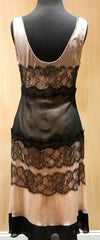 Jenny Packham London Black/Peach Lace Dress