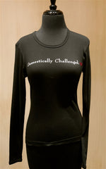 Penelope's Voice Black Jeweled Long Sleeve T-Shirt- Domestically Challenged