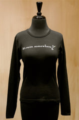 Penelope's Voice Black Jeweled Long Sleeve T-Shirt- It's Noon Somewhere