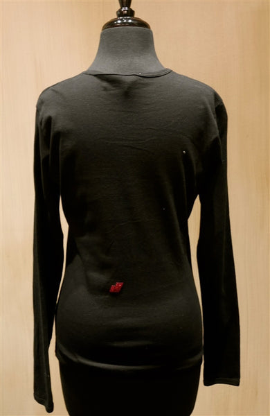 Penelope's Voice Black Jeweled Long Sleeve T-Shirt- Famous for My Toddies!