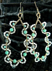 Raphaela Pasqualina Turquoise, Chalcedony and Pearl Earrings