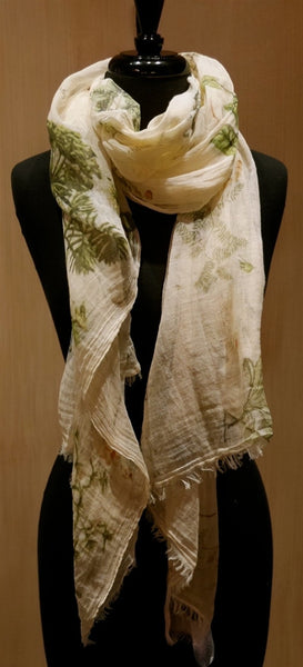 Faliero Sarti "Pianta" Lime Green Scarf