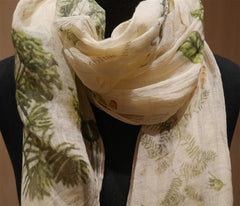 Faliero Sarti "Pianta" Lime Green Scarf