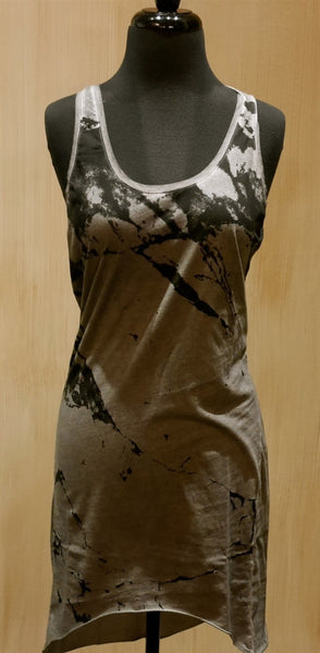 Blk Opm Jezebel Marble Taupe Tank Top