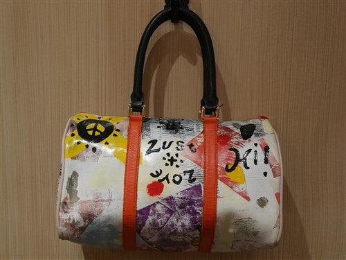 Toi Pour Moi Multi-Color Peace Sign Handbag