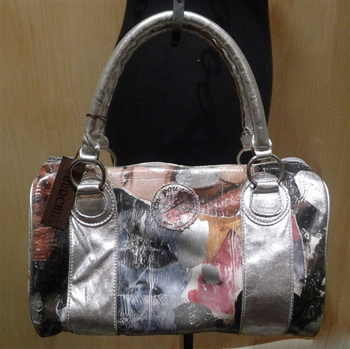 Toi Pour Moi Silver Graphic Handbag