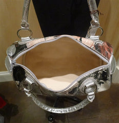 Toi Pour Moi Silver Graphic Handbag