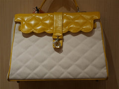 My Flat In London Quilted Yellow Handbag