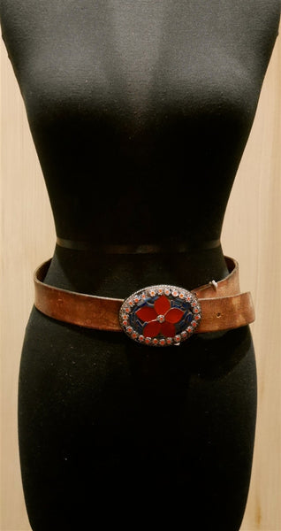 Just Reality Blue and Red Flower Infusion Belt