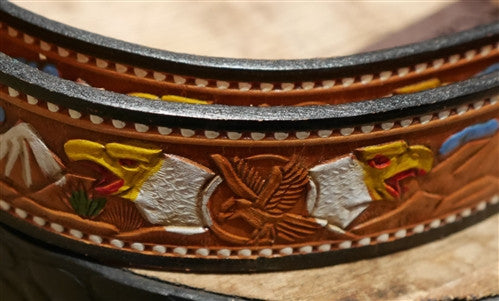 Western Leather Embossed Belt