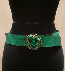 Rachel Abroms Emerald Green Bead Belt