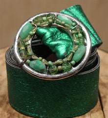Rachel Abroms Emerald Green Bead Belt
