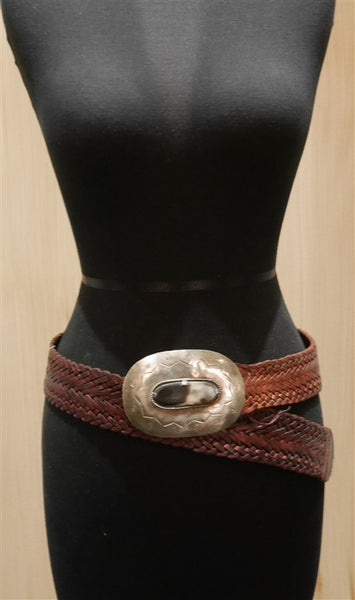 Toobkal Braided Belt with Fossil Buckle