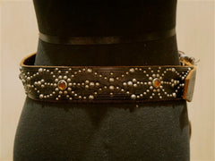Hollywood Trading Company Multi Studded Brown Belt