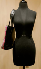 Joanna L'Huillier Large Hand Beaded Shocking Pink Shoulder Tote Handbag