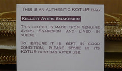 Kotur "Kellet" Snake Gold Metallic Clutch/Wallet