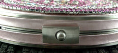 MooRoo L'Opera Clutch in Pink and Clear Swarovski Crystals