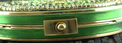 MooRoo L'Opera Clutch in Emerald Green Swarovski Crystals