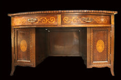 Antique Edwardian Mahogany Carlton House Desk