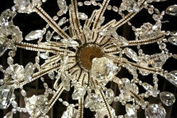French Twelve Light Crystal Chandelier in the Manner of Bagues
