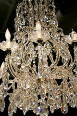 French Twelve Light Crystal Chandelier in the Manner of Bagues