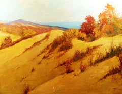 Signed Oil Painting of Dunes, Bretsnyder