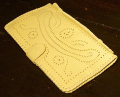 Cleobella Cream Lita Bohemian Tooled Leather Wallet/Clutch