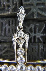 Estate Diamond Cross Pendant in 18K Two Tone Gold Circa 1910