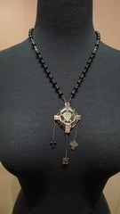 Kimme Winter Beaded Icon Necklace with Cross Charms- One-of-a-Kind