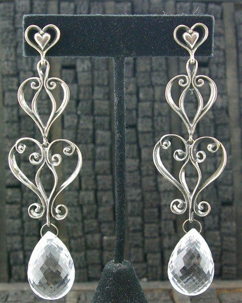 Marisa Perry Sterling Silver and Clear Quartz Earrings
