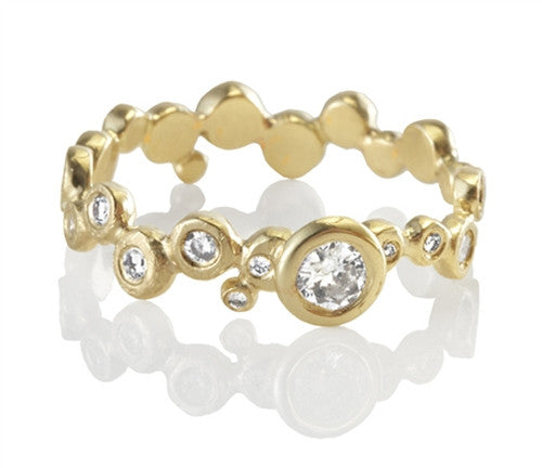 Nina Basharova Milky Way Collection Diamond Circlet Ring in 18K Yellow Gold