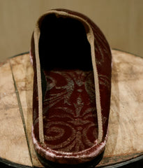 Venetian Hand Painted Silk Velvet Mule Slippers