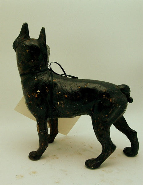 Antique Black Pug Iron Door Stop