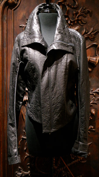 Jarbo Black Leather Moto Jacket