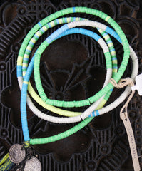 Chan Luu Plastic Disc Necklace or Bracelet with Coins