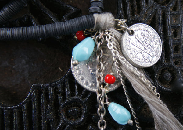 Chan Luu Disc Necklace with Coins in Black
