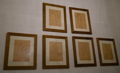 Set of Ten Ink Drawings by Ben Carre, Paris circa 1920