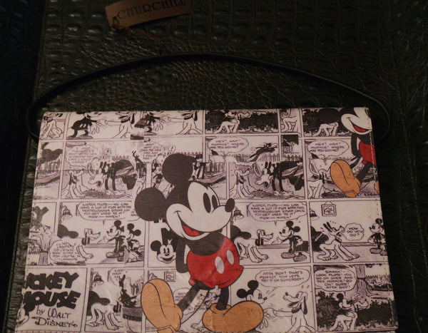Your Sister's Moustache Mickey Mouse Foldover Clutch Handbag