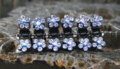 Crystal Flower Baby Jaw Hair Clips